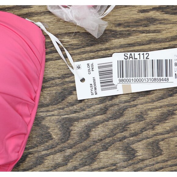 NWT Anne Cole Live In Color Twist Front Shirred One Piece Swimsuit Pink Glow 12 - Picture 6 of 7